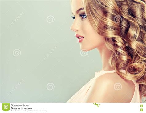 Beautiful Model With Elegant Hairstyle Stock Image Image