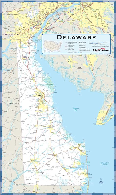 delaware county highway wall map  mapscom