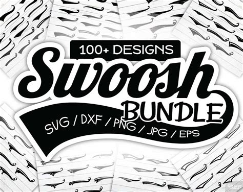 swoosh svg swashes swish baseball tail paint  svgdxfepsjpgpng ohmycuttables