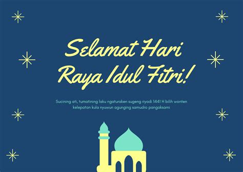 Inspirasi Istimewa Kartu Ucapan Idul Fitri Bahasa Jawa