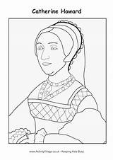 Catherine Howard Colouring Tudor Coloring Henry Pages Tudors Viii Kids Colour Katherine History Wife Sketch Anne Choose Board Cleves Boleyn sketch template