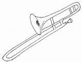 Trombone Drawing Bass Getdrawings sketch template