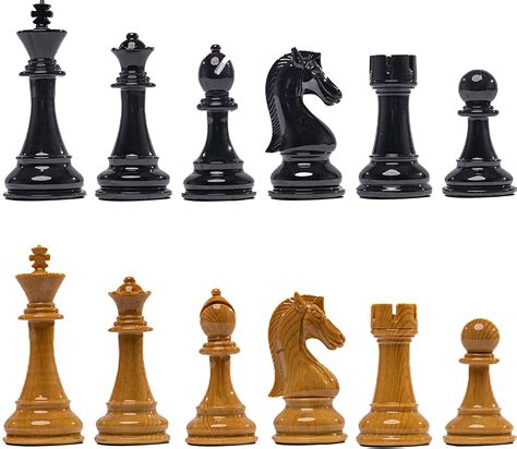 chess armory weighted chess pieces high polymer resin coated wood gr