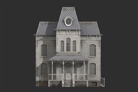 3d model haunted house vr ar low poly cgtrader