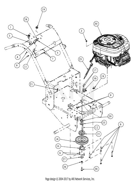 mtd  aer aer parts diagram  briggs engine assembly
