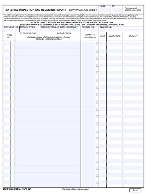 Download Fillable Dd Form 250c