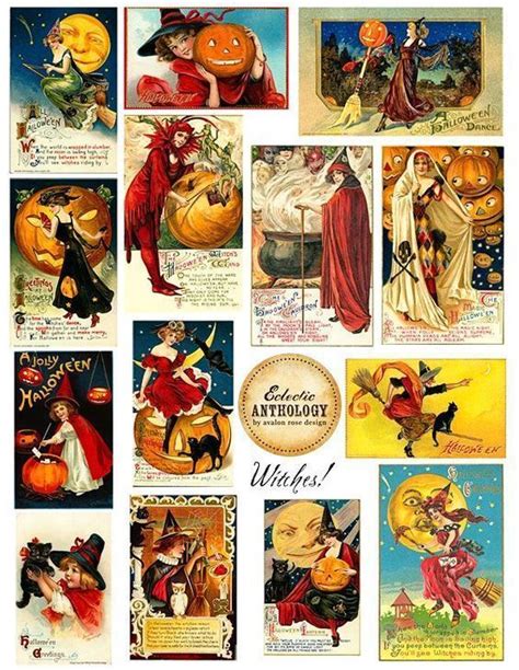 printable vintage halloween postcards halloween printables