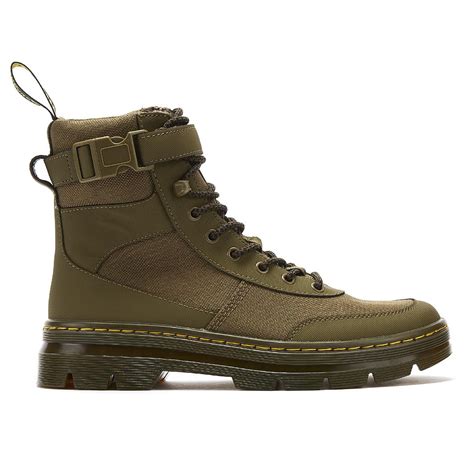 dr martens synthetic dr martens combs tech mens olive green boots  men lyst