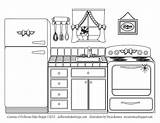 Oven Coloring Pages Sheets Cooking Template Templates Open sketch template