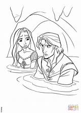 Coloring Cave Rapunzel Flynn Pages Drawing Drawings 6kb Printable sketch template