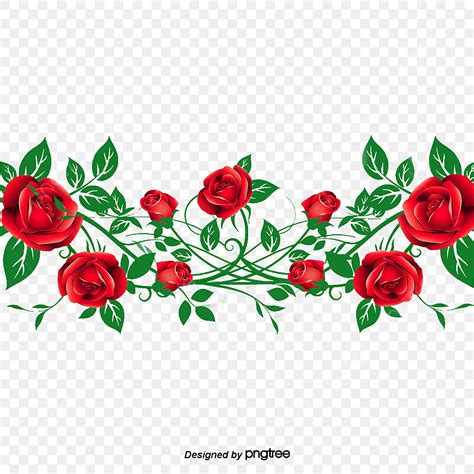 red rose border clipart vector red roses creative red rose png image