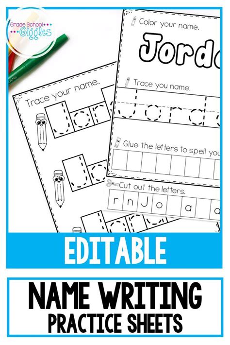 writing practice editable  tracing worksheet dotted names