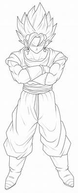 Vegetto Saiyan Lineart Vegeta Dbz Vegito Gogeta Chronofz Nekoar Frost sketch template