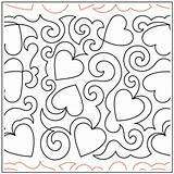 Hearts Pantograph Uer Swirly Quiltingcreations sketch template