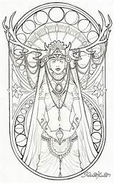 Wiccan Pagan Yoni Wicca Nata Artblog Hamlet Lineart Uterus Goddess Obscura Mandalas Natasailincic Adultos Norse Celta Plasticulture sketch template