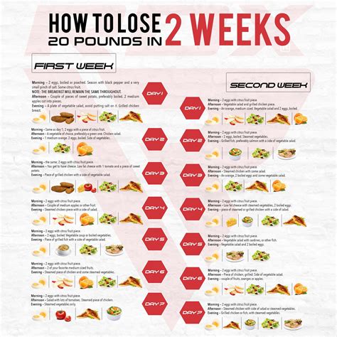pin   week weight loss meal plan