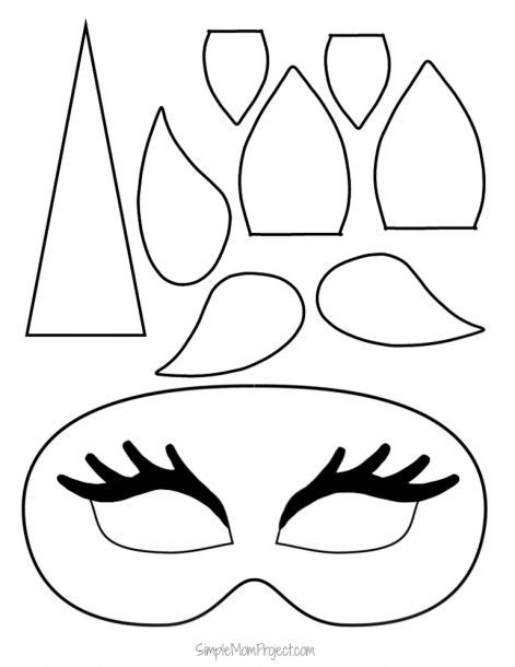 unicorn face masks   printable templates   unicorn mask