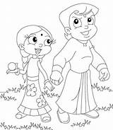 Bheem Coloring Pages Chota Kids Chhota Krishna Printable Characters Cartoon Colouring Drawing Color Dkidspage Choose Board Drawings Easy Places Visit sketch template