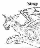 Shrek Coloring Dragon Pages Printable Dreamworks Colouring Drawing Kids Dragons Movie Disney Kleurplaat Draak Books Fun Book Cartoon Printables Drawings sketch template