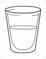 Glass Water Clipart Verre Outline Vector Illustration Colourbox sketch template
