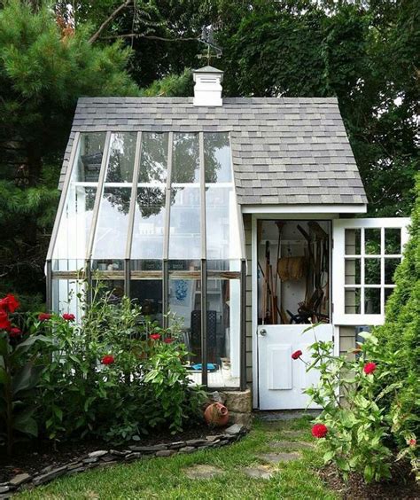 greenhouse shed combo greenhouses  garden sheds pinterest