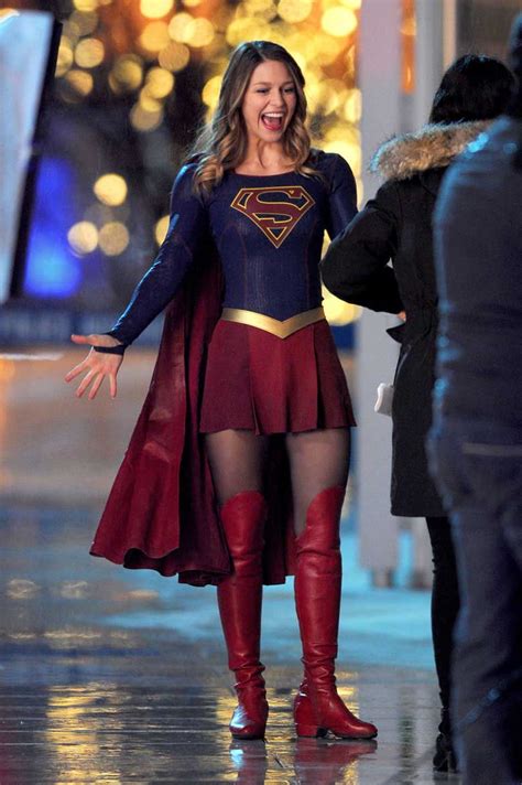 supergirl melissa benoist fighting crime but who s behind