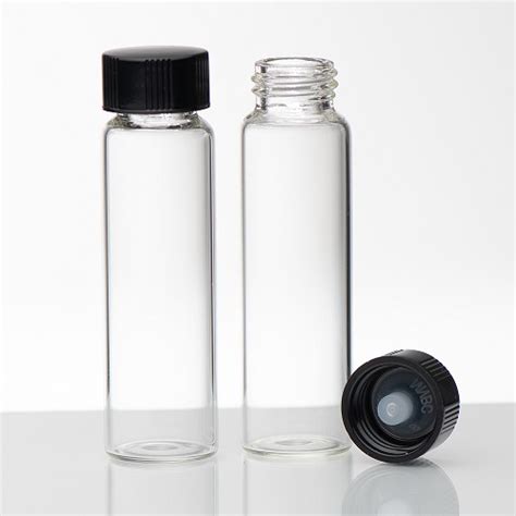Glass Vials Clear Screw Thread Glass Vials With Phenolic Cone Lined Caps