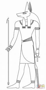Anubis Coloring Getdrawings sketch template