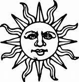 Sun Outline Clipart Coloring Clip Sunshine Cliparts Book Drawing Symbol Moon Sol God Drawings Summer Computer Designs Use Library Choose sketch template