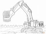 Coloring Excavator Pages Caterpillar Printable sketch template