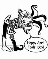 April Fools Coloring Fool sketch template