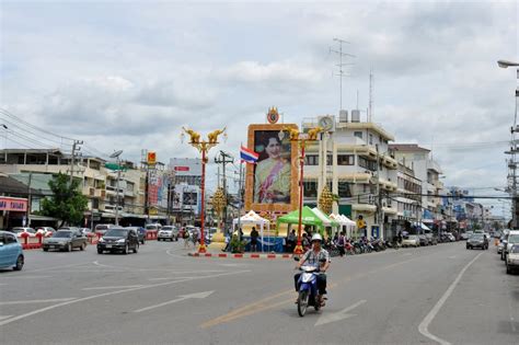 street view  hua hin city editorial photo image  scene thailand