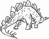 Stegosaurus Mewarnai Dinosaurus Binatang Colouring Dinosaurs Spikes Acp sketch template