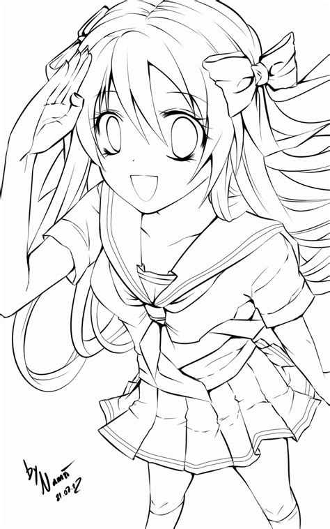 printable anime coloring pages coloring home