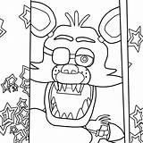 Coloring Pages Fnaf Characters Naf Getcolorings Foxy sketch template