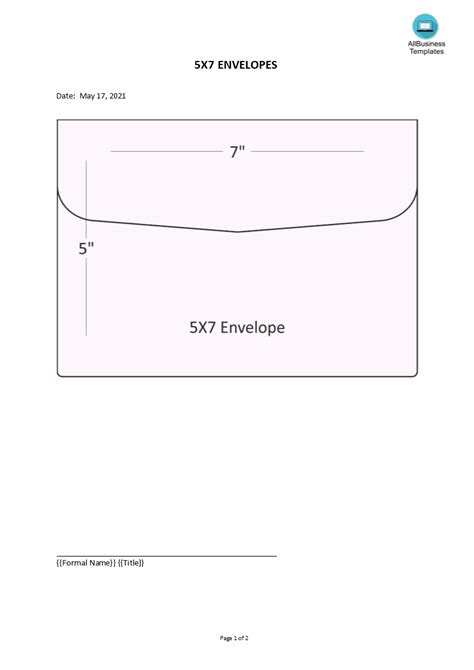 envelope template templates  allbusinesstemplatescom