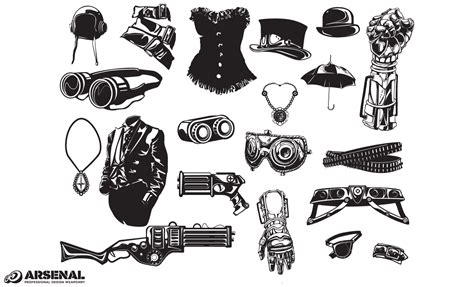 Steampunk Fashion Vector Pack By Go Media S Arsenal