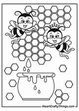 Bee Honeycomb sketch template