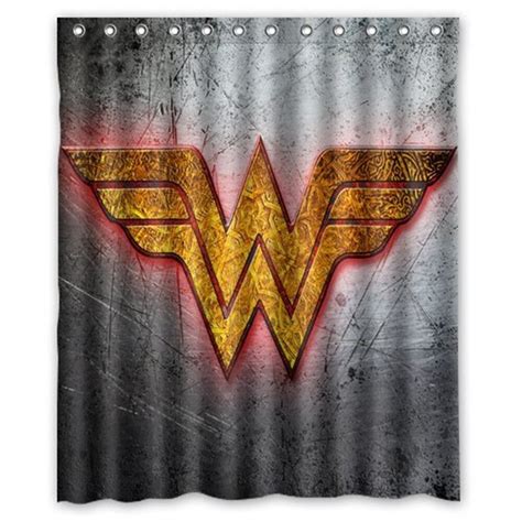 Custom Wonder Woman Shower Curtain High Quality Waterproof Polyester