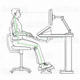 Monitor Ergonomic Position Improper Height Incorrect Work Surface Concepts Ca Correct Distance Workstation Risk When Sitting Setting Considerations Showing Worksurface sketch template