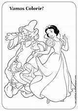 Colorir Sete Anões Princesas Blancanieves sketch template