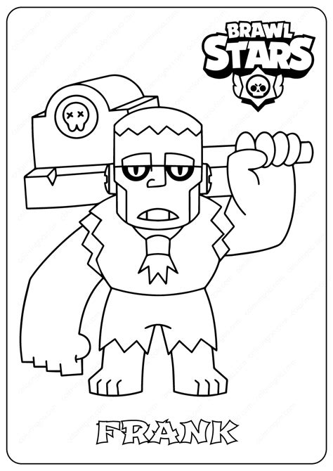printable brawl stars frank  coloring pages