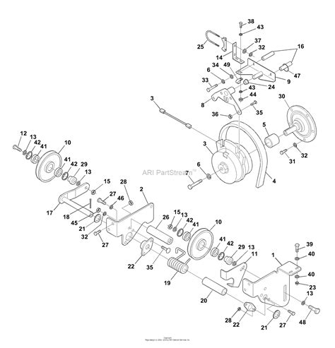 bunton bobcat ryan   turn riding mower parts diagram  deck drive system