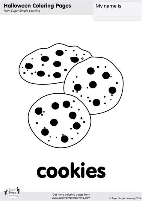 cookies coloring page super simple