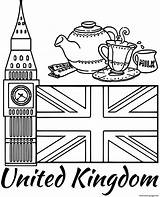 Drapeau United Royaume Flag Angleterre Flags Londres Coloriages sketch template