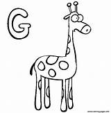 Coloring Alphabet Giraffe Pages Printable Color sketch template