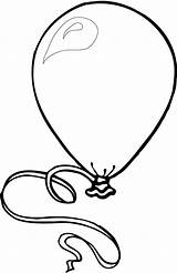 Balloon Coloring Birthday Pages Kids Big sketch template