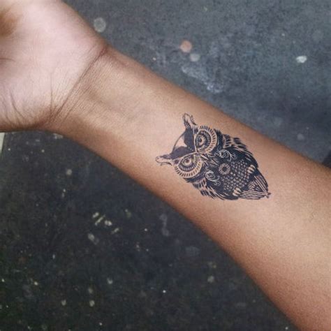 Tatto Inspirations Small Owl Tattoo On The Wrist