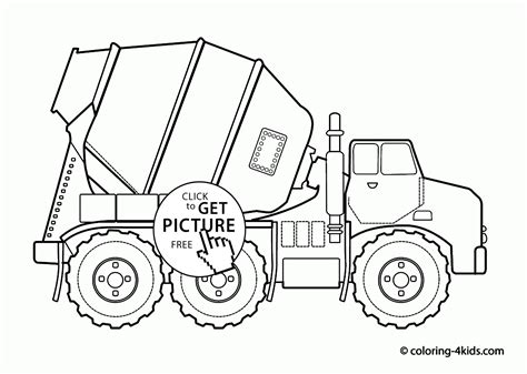 cool cement truck coloring page  kids transportation coloring pages