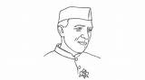Nehru Jawaharlal sketch template